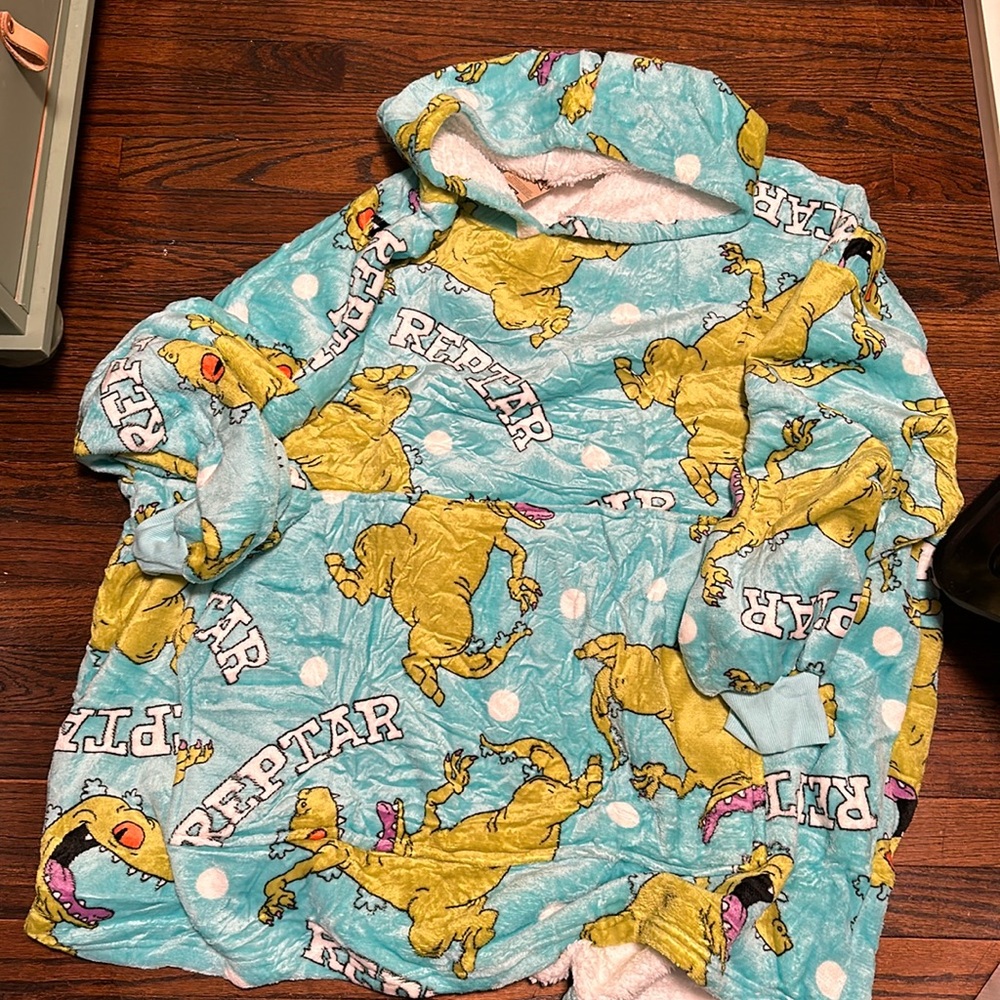 Reptar Rugrats blanket hoodie